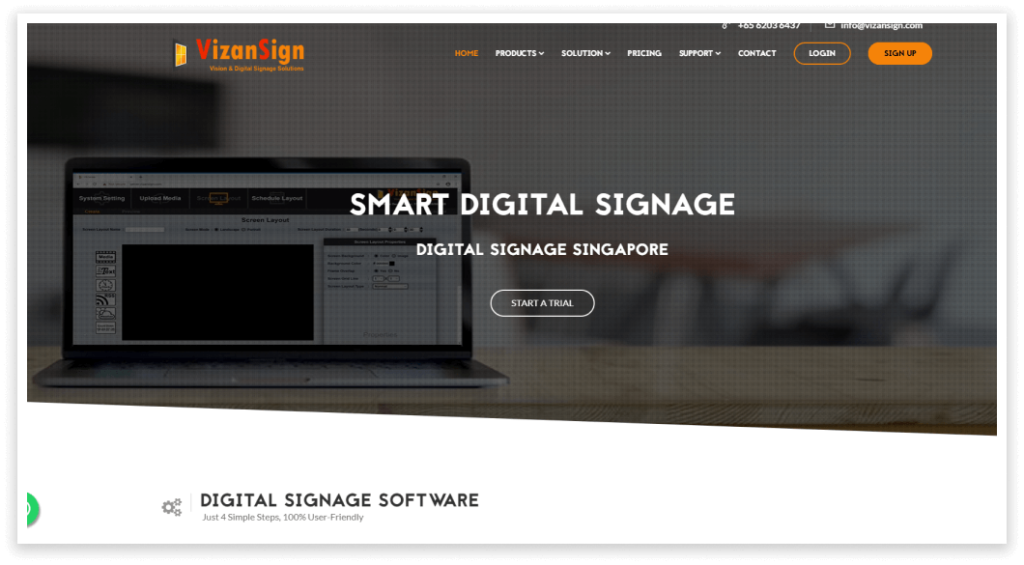 Top Digital Signage Software Solutions in Singapore VizanSign