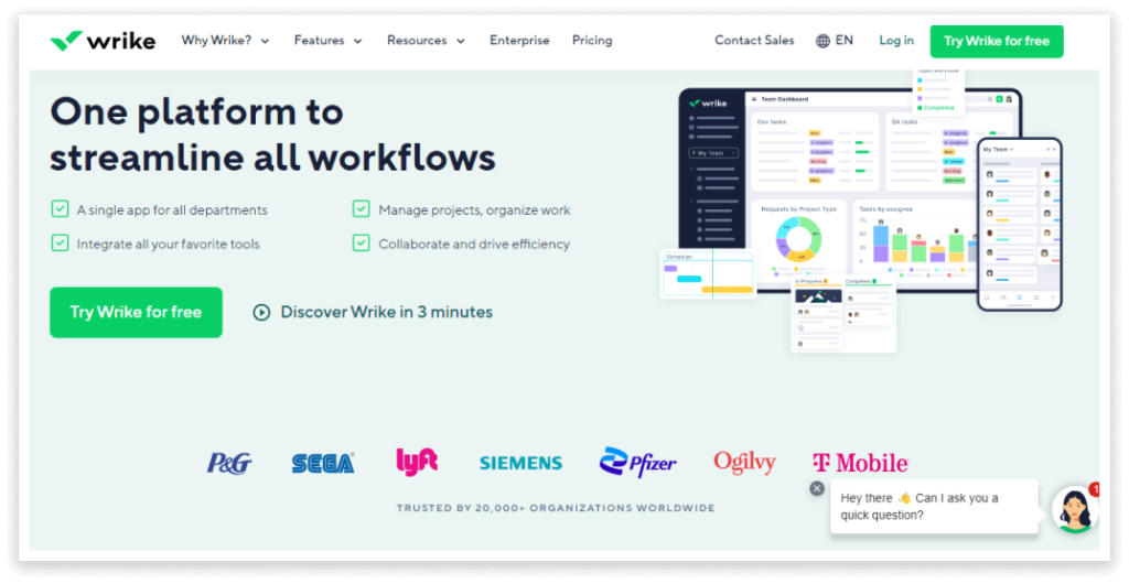 Singapore’s Best 20 Event Management Software: Wrike