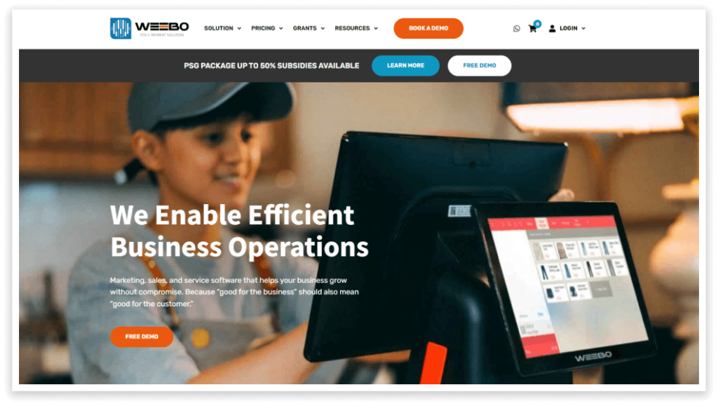 The 20 Modern POS Systems in Singapore: Weebo