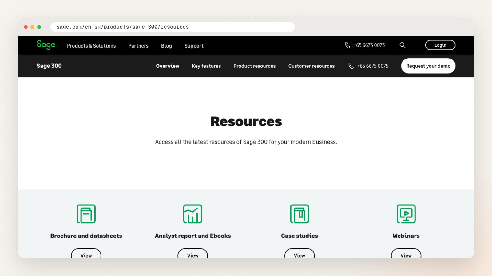 Sage 300 resources page (sage.com/en-sg/products/sage-300/resources)