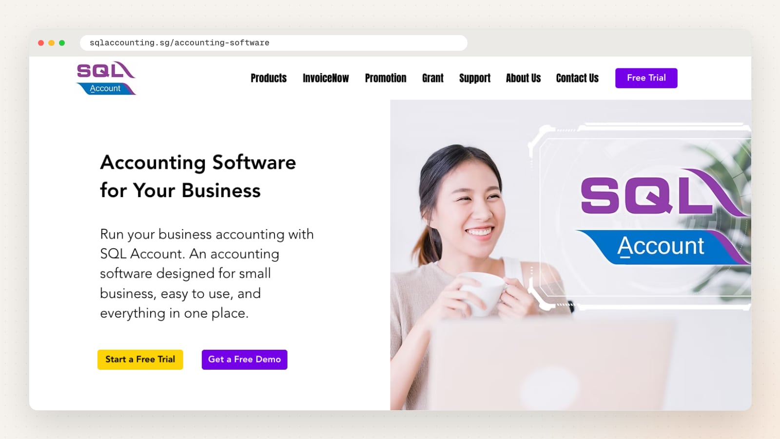 SQL Account accounting software page (sqlaccounting.sg/accounting-software)