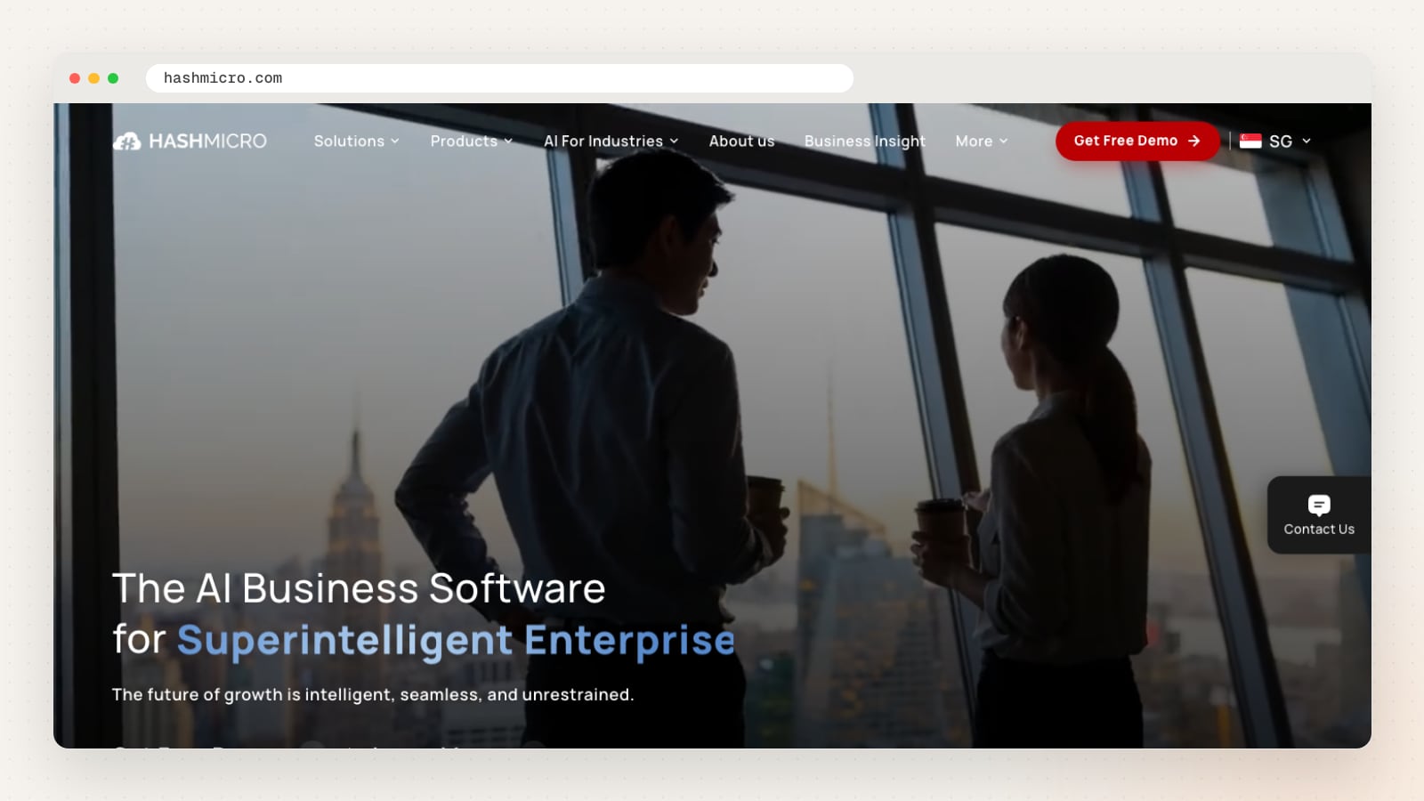 HashMicro website homepage