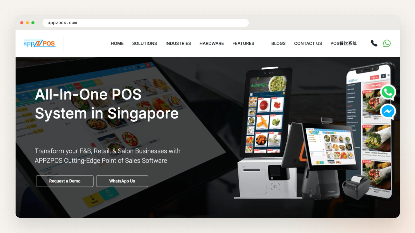 APPZPOS website homepage