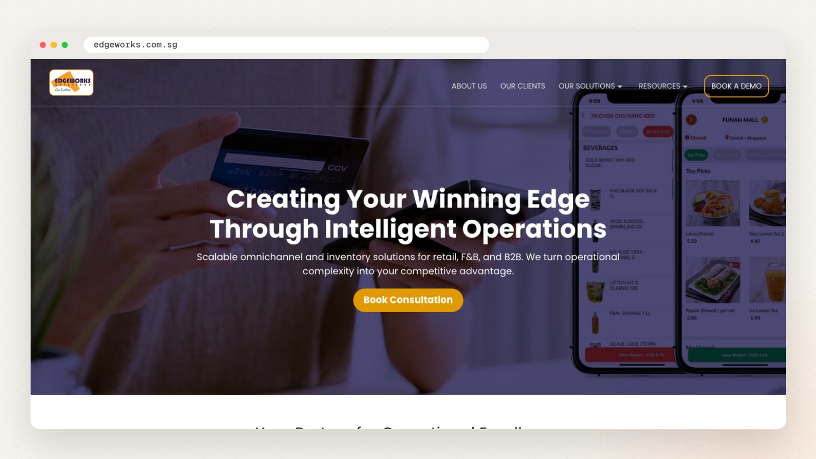 Edgeworks website homepage