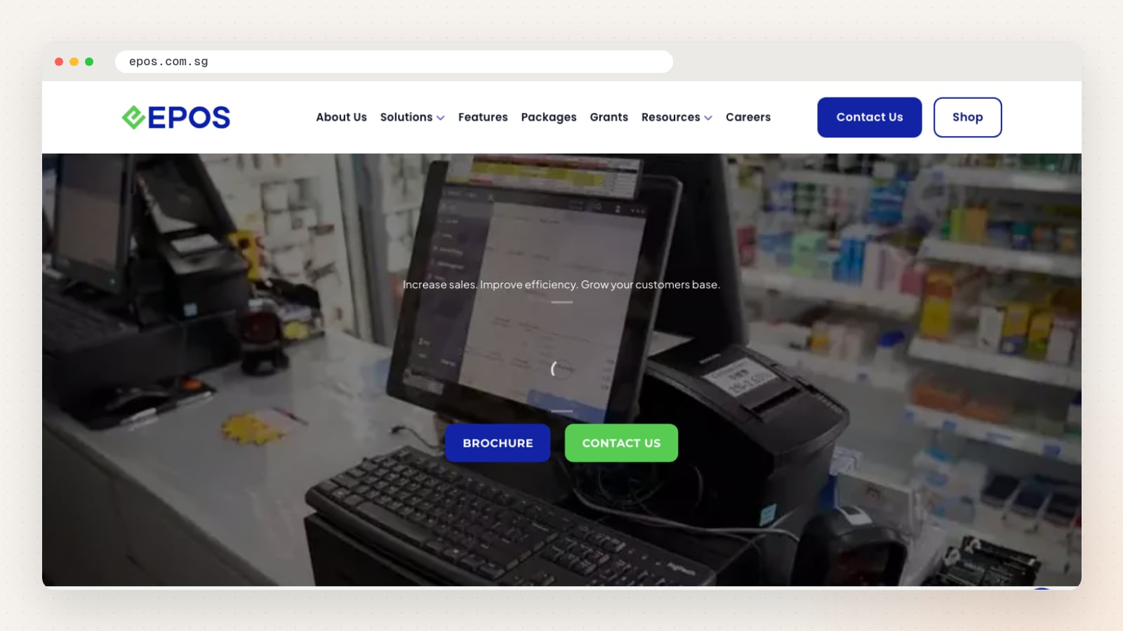 EPOS website homepage