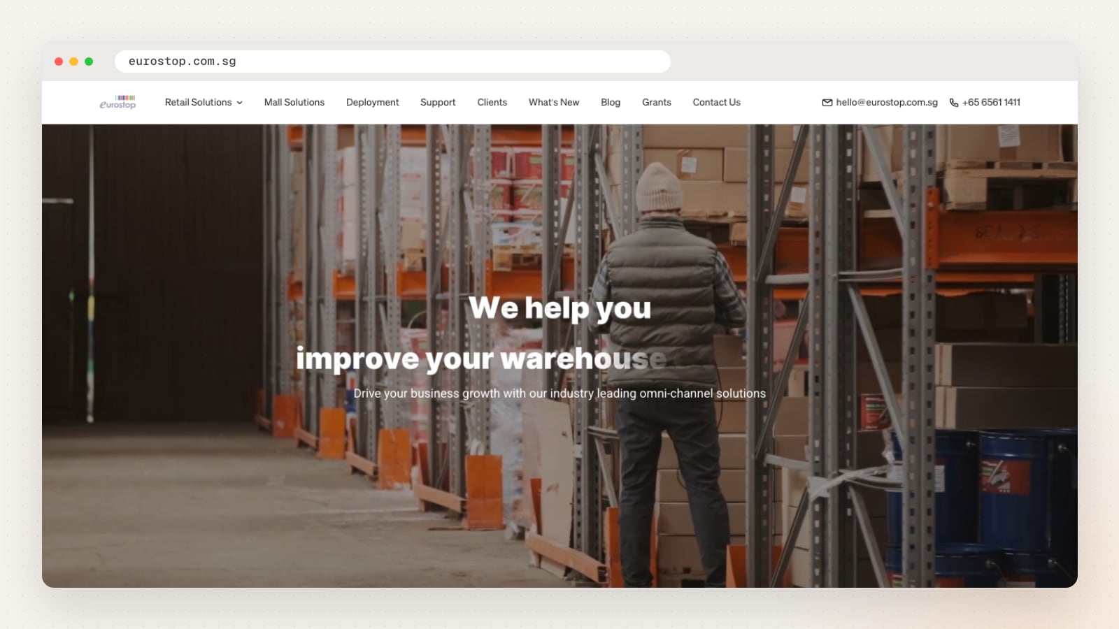 Eurostop website homepage