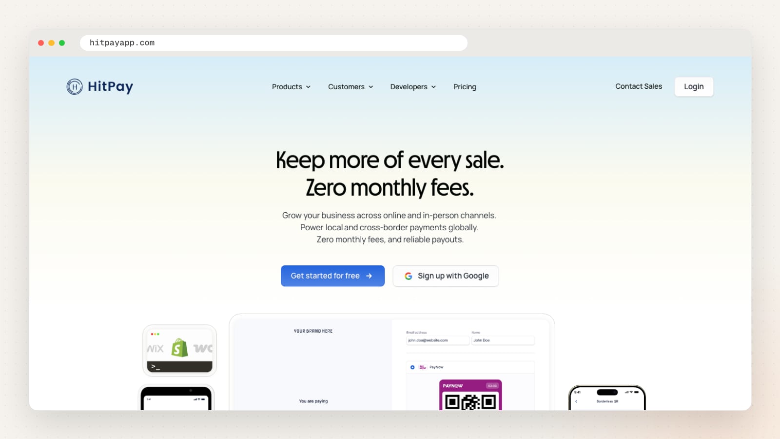HitPay POS website homepage