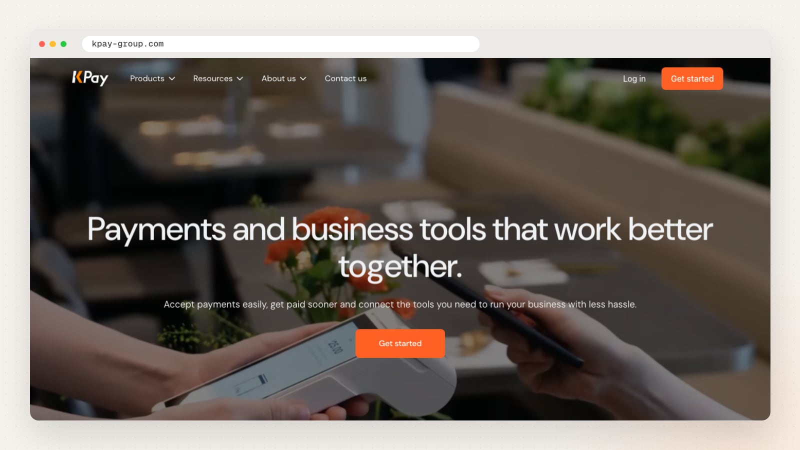 KPay website homepage