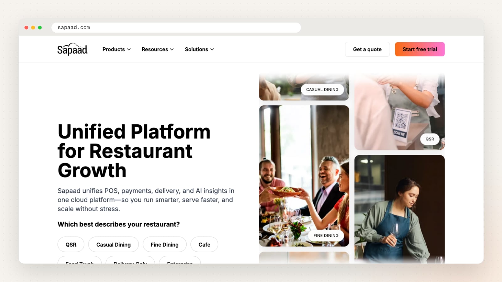 Sapaad website homepage