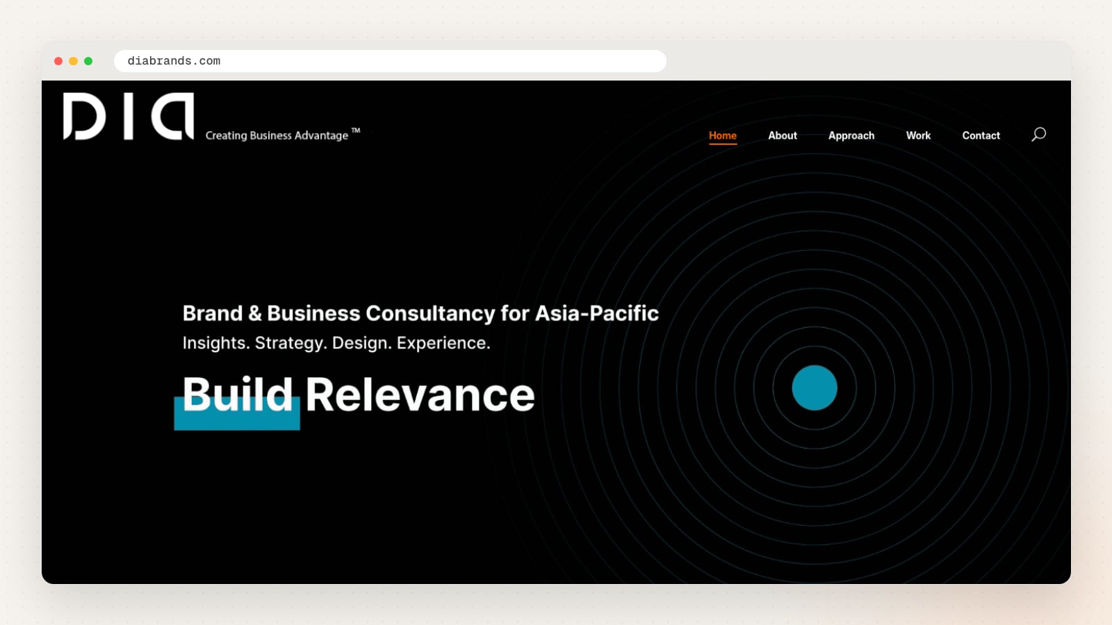 DIA Brand Consultants website homepage