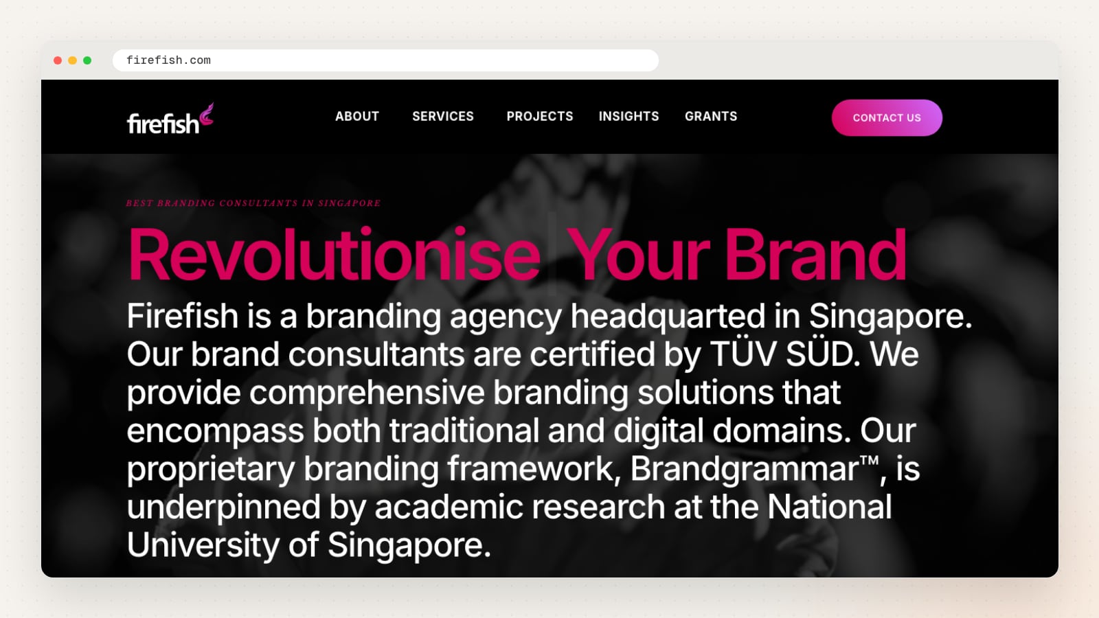 Firefish website homepage