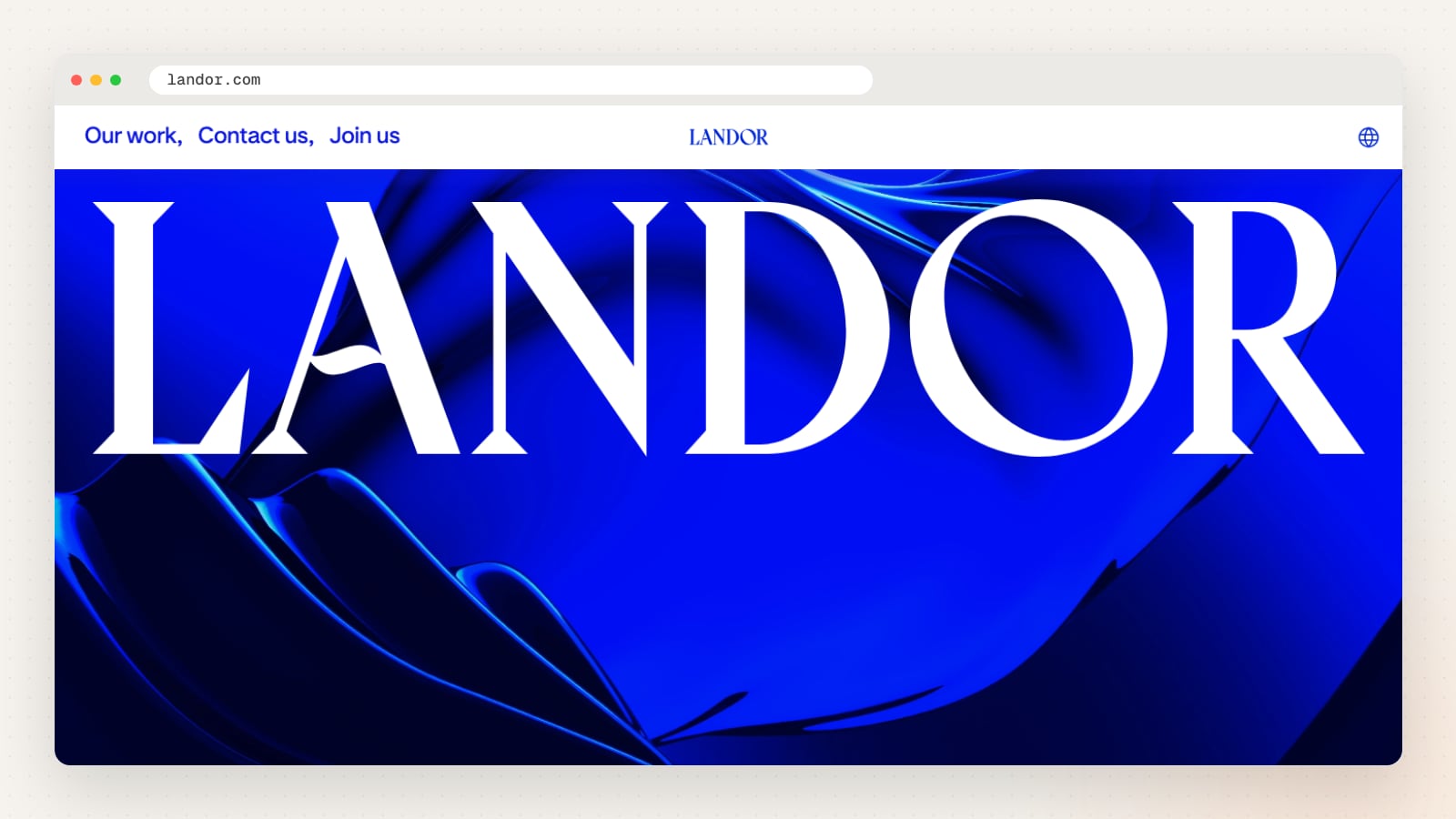 Landor website homepage
