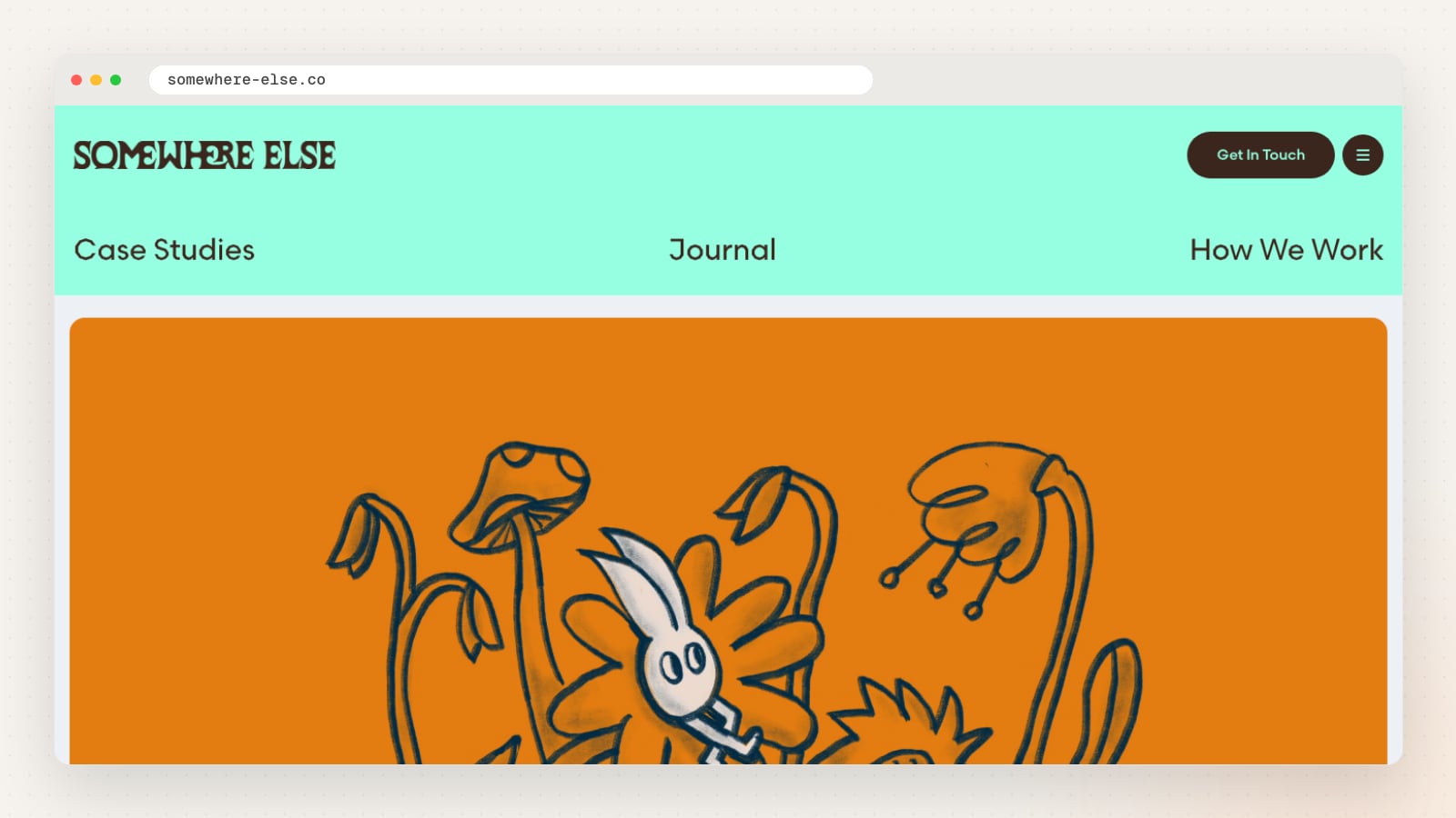 Somewhere Else website homepage
