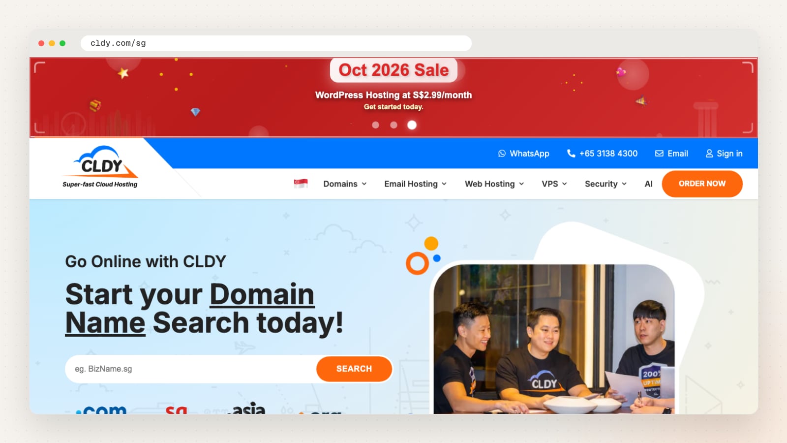 CLDY website homepage