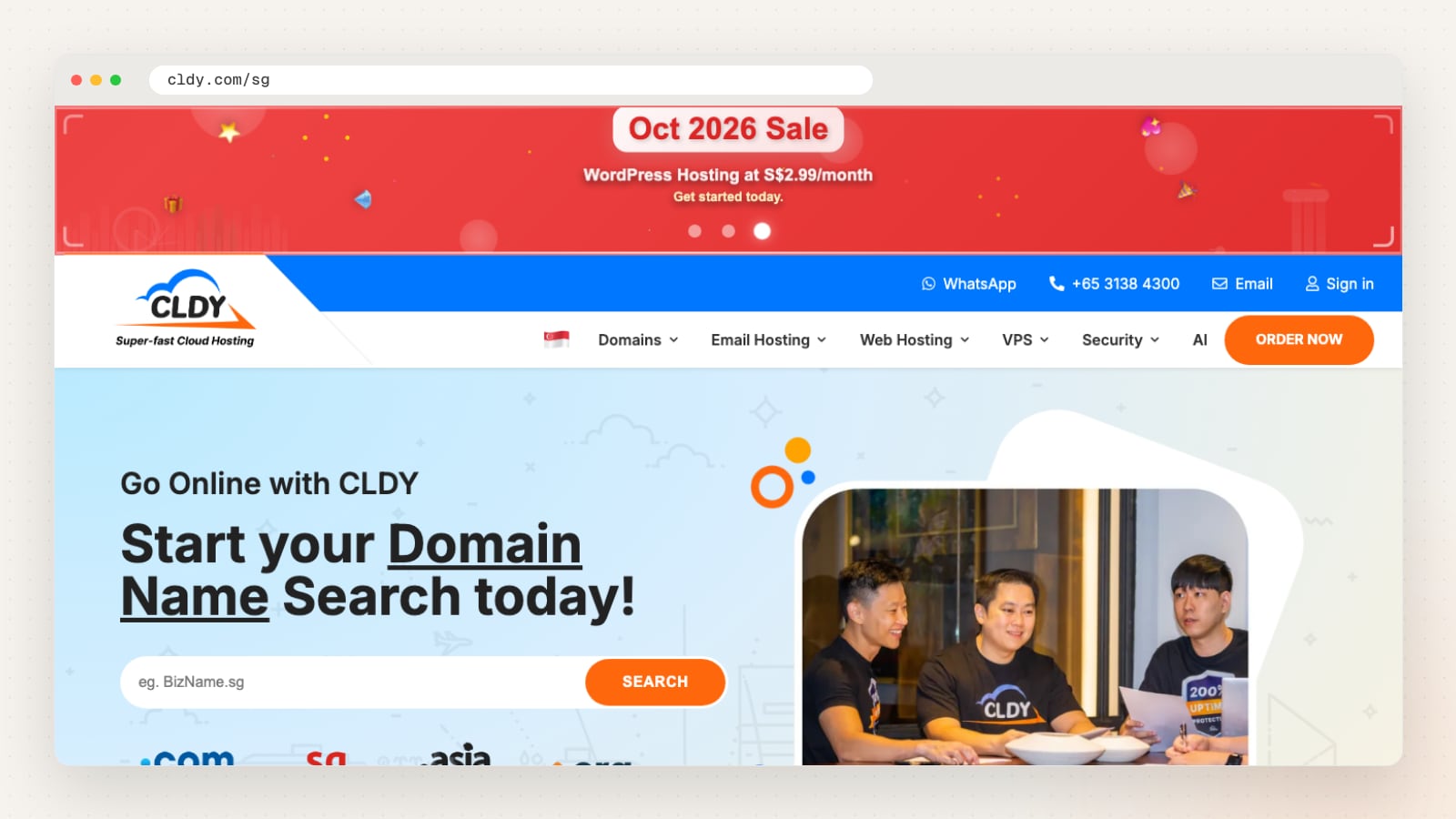CLDY website homepage