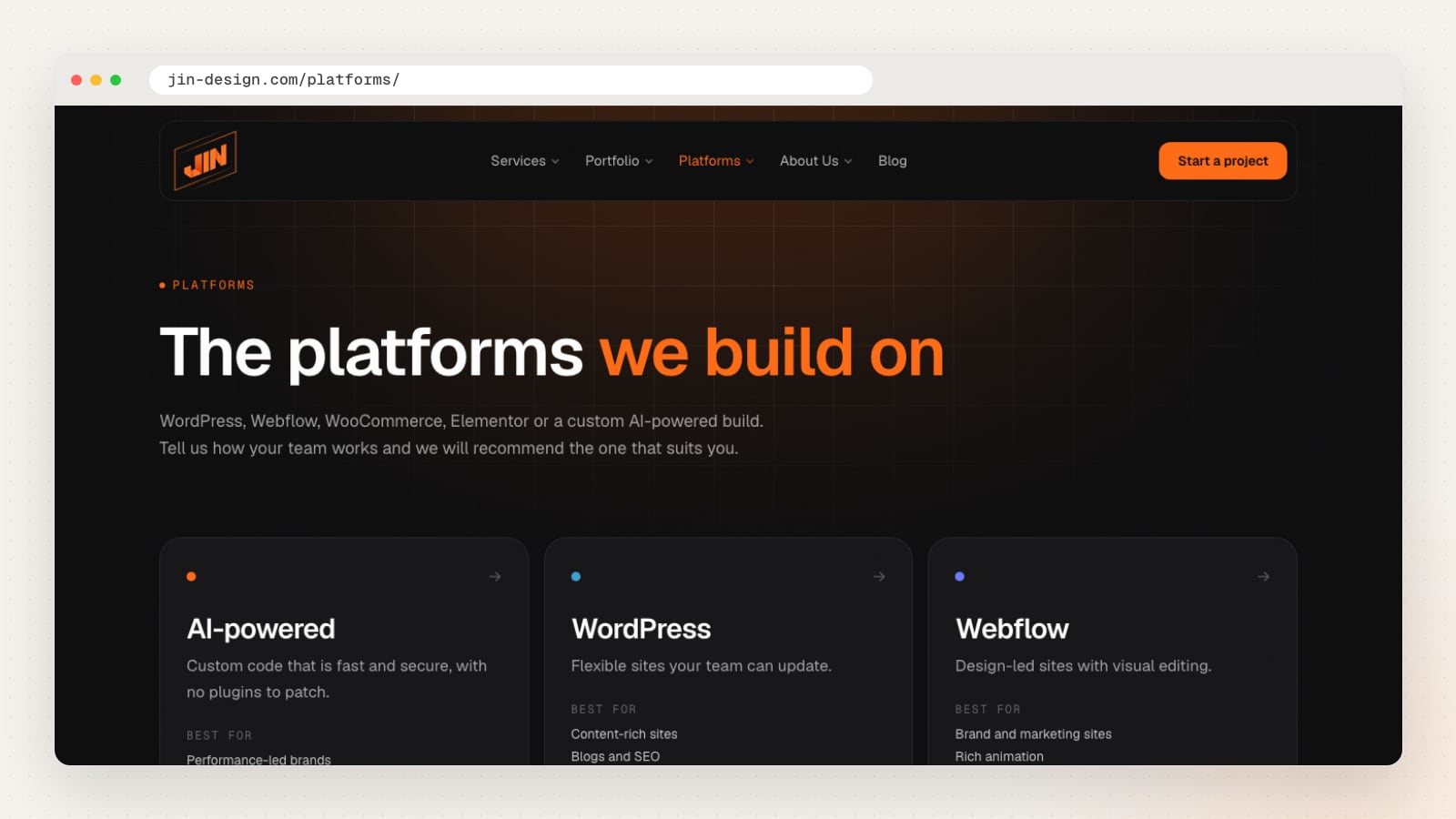 JIN Design Platforms we build on