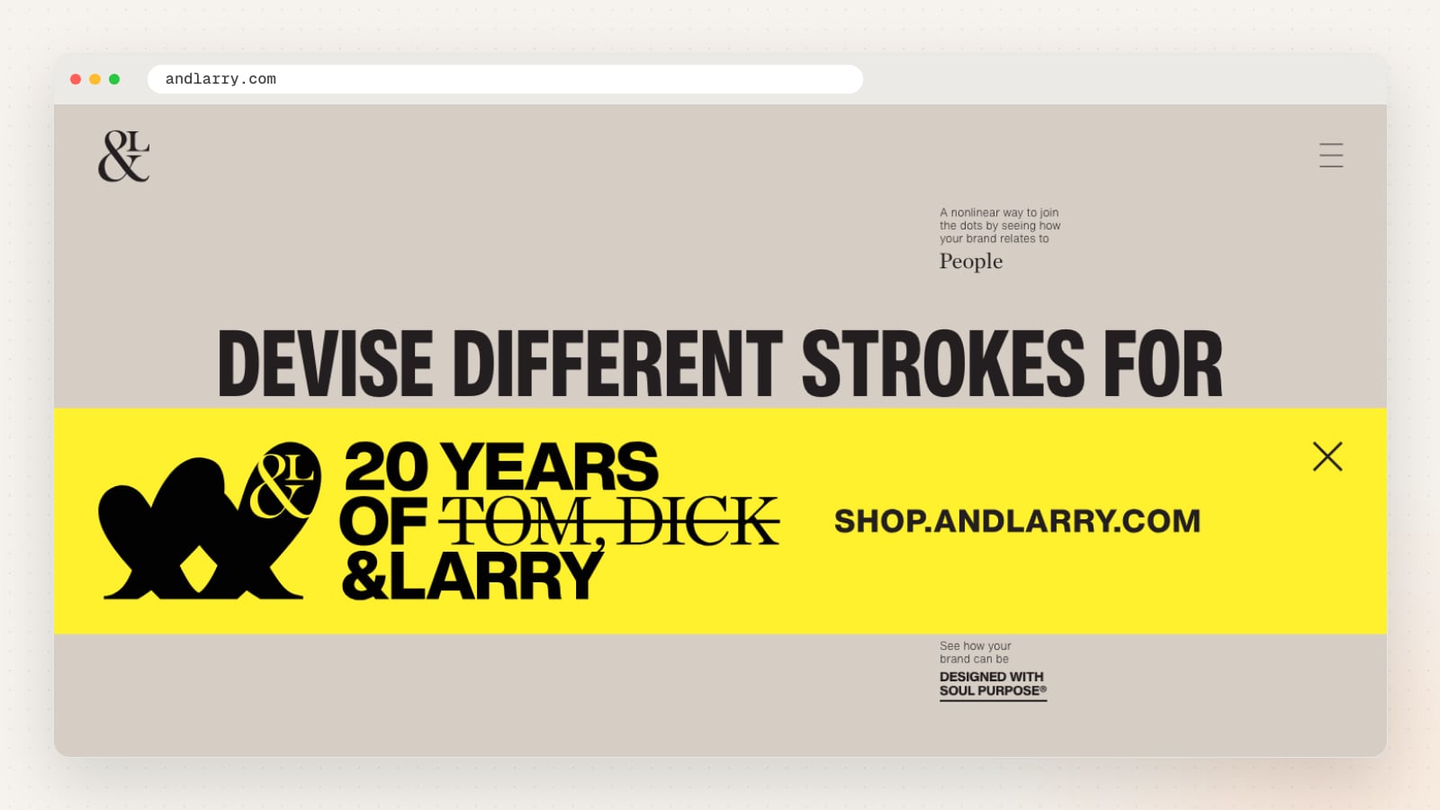 &Larry website homepage