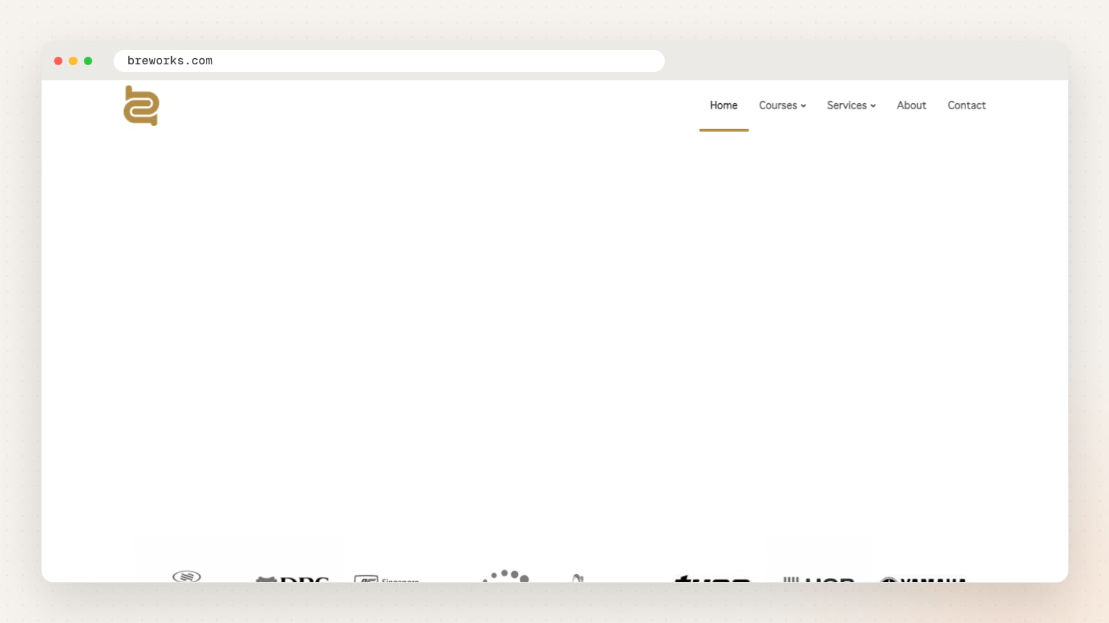 Breworks website homepage