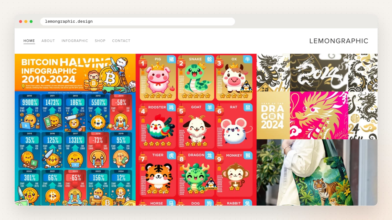 Lemongraphic website homepage