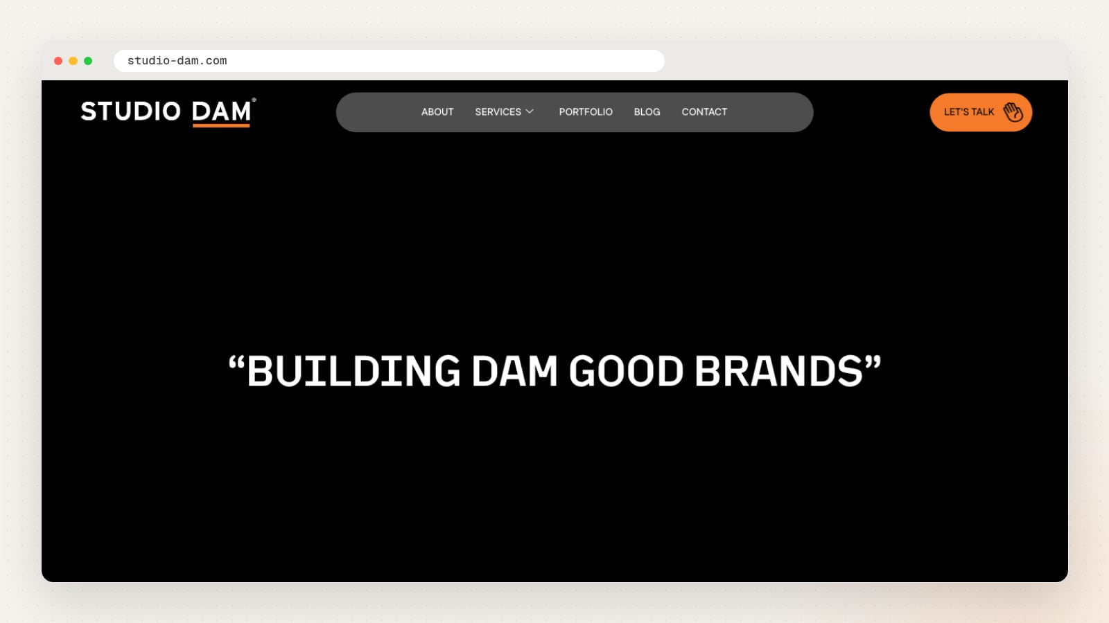 STUDIO DAM website homepage