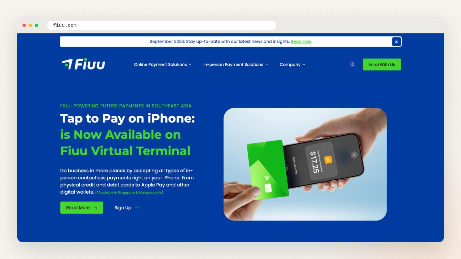 Fiuu website homepage