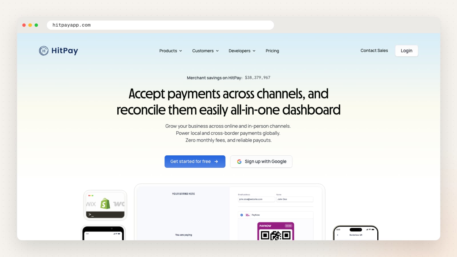 HitPay website homepage