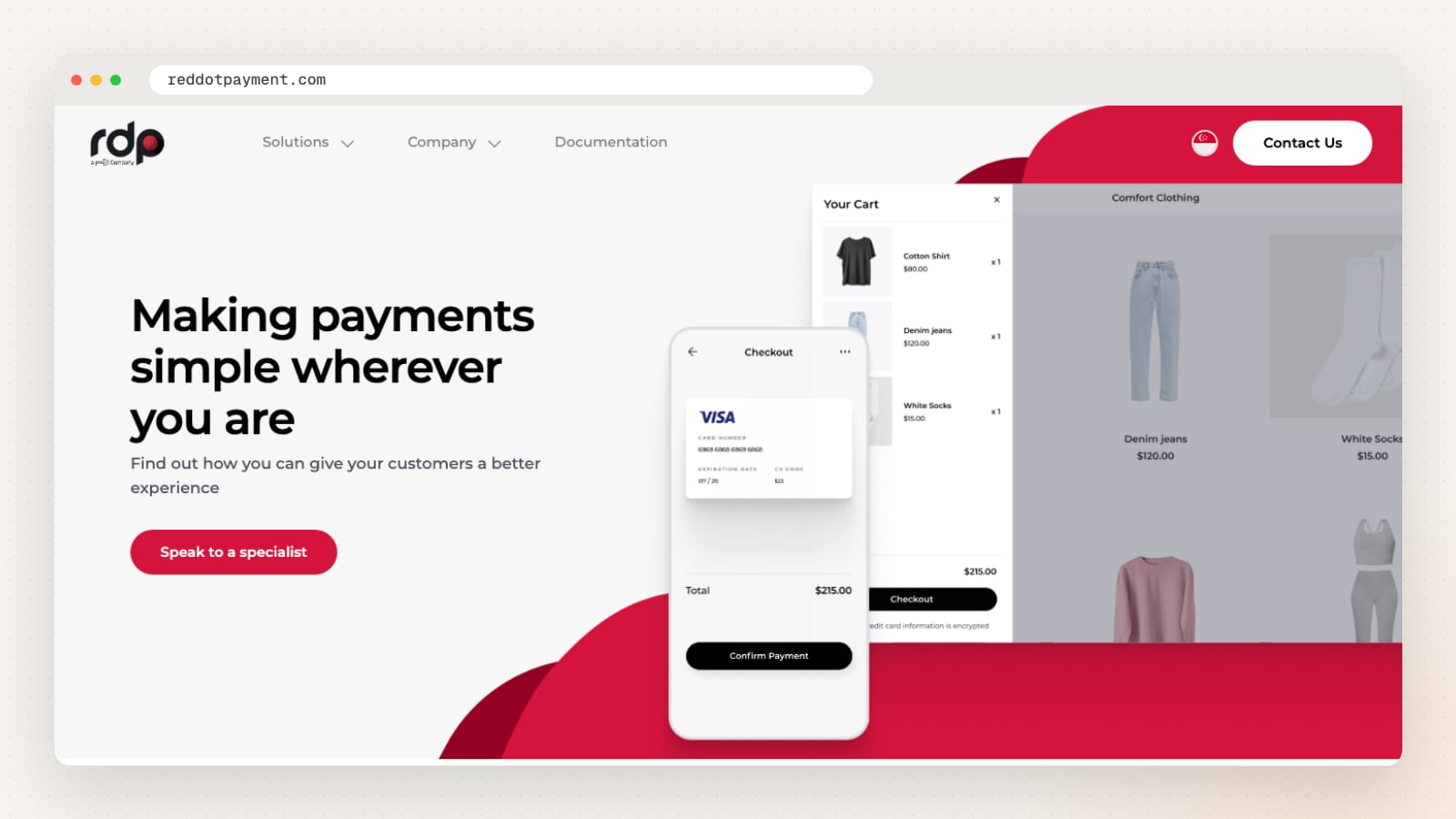Red Dot Payment website homepage
