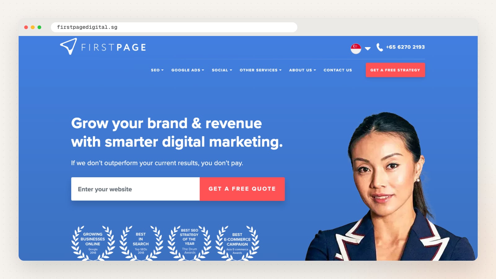 First Page Digital website homepage
