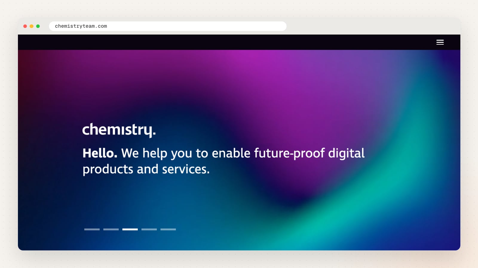 Chemistry website homepage