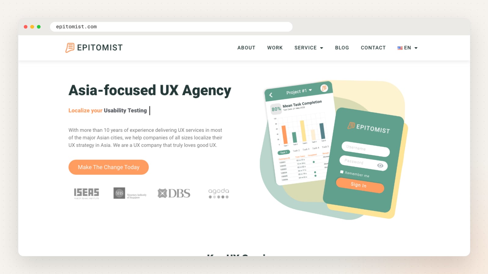 Epitomist website homepage