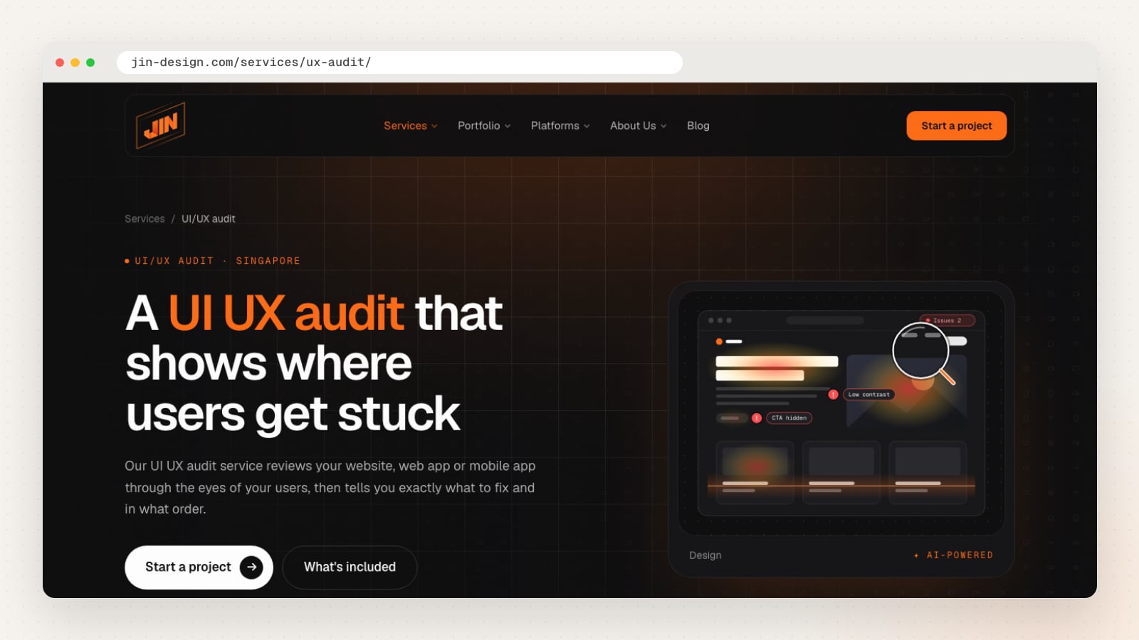 JIN Design UI/UX audit service