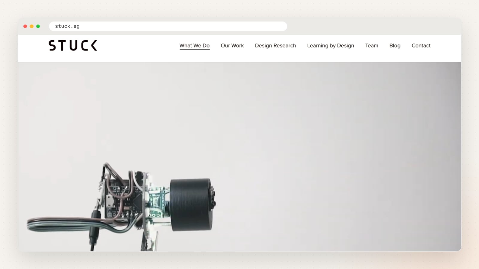 Stuck Design website homepage