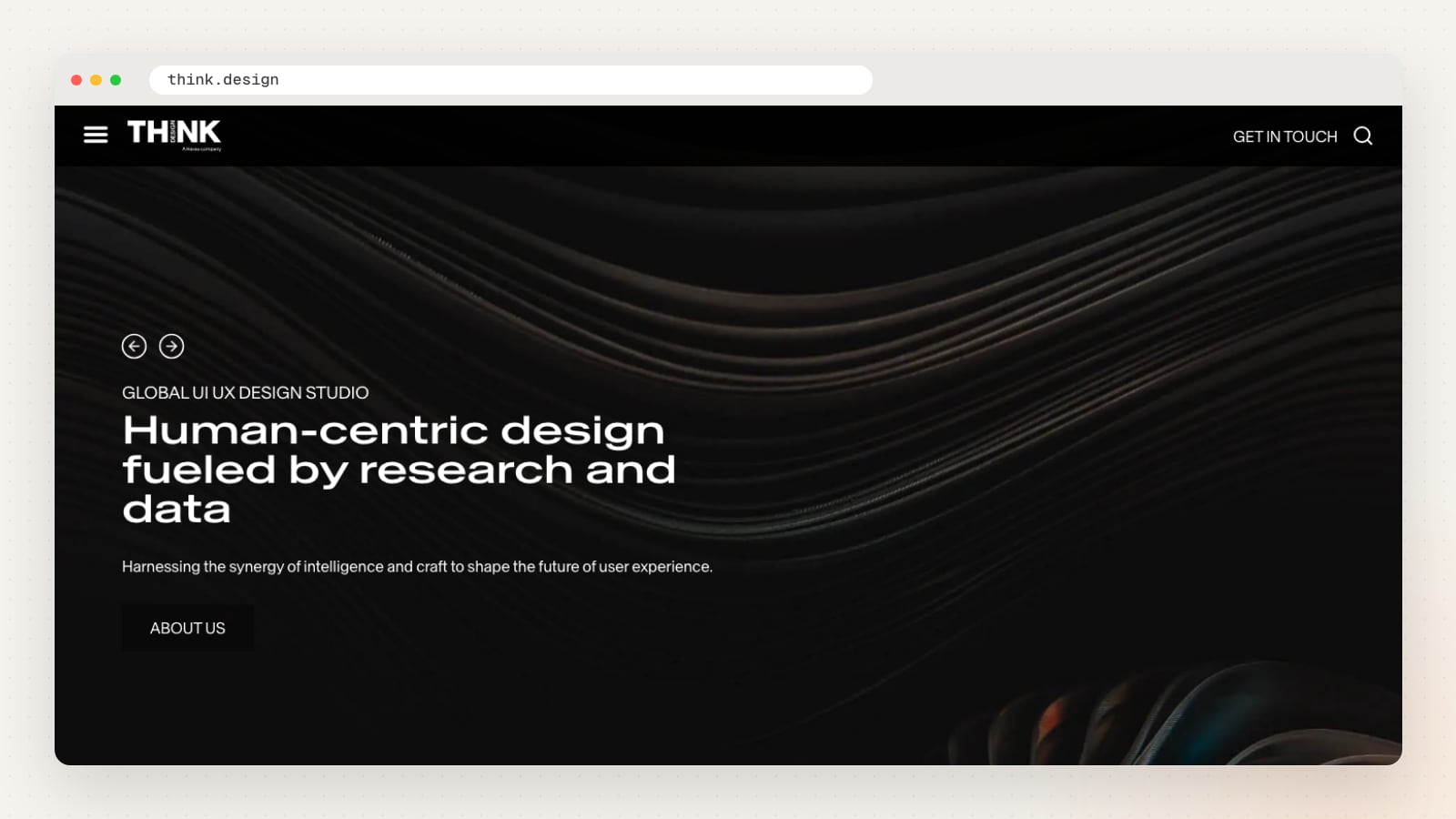 Think Design website homepage