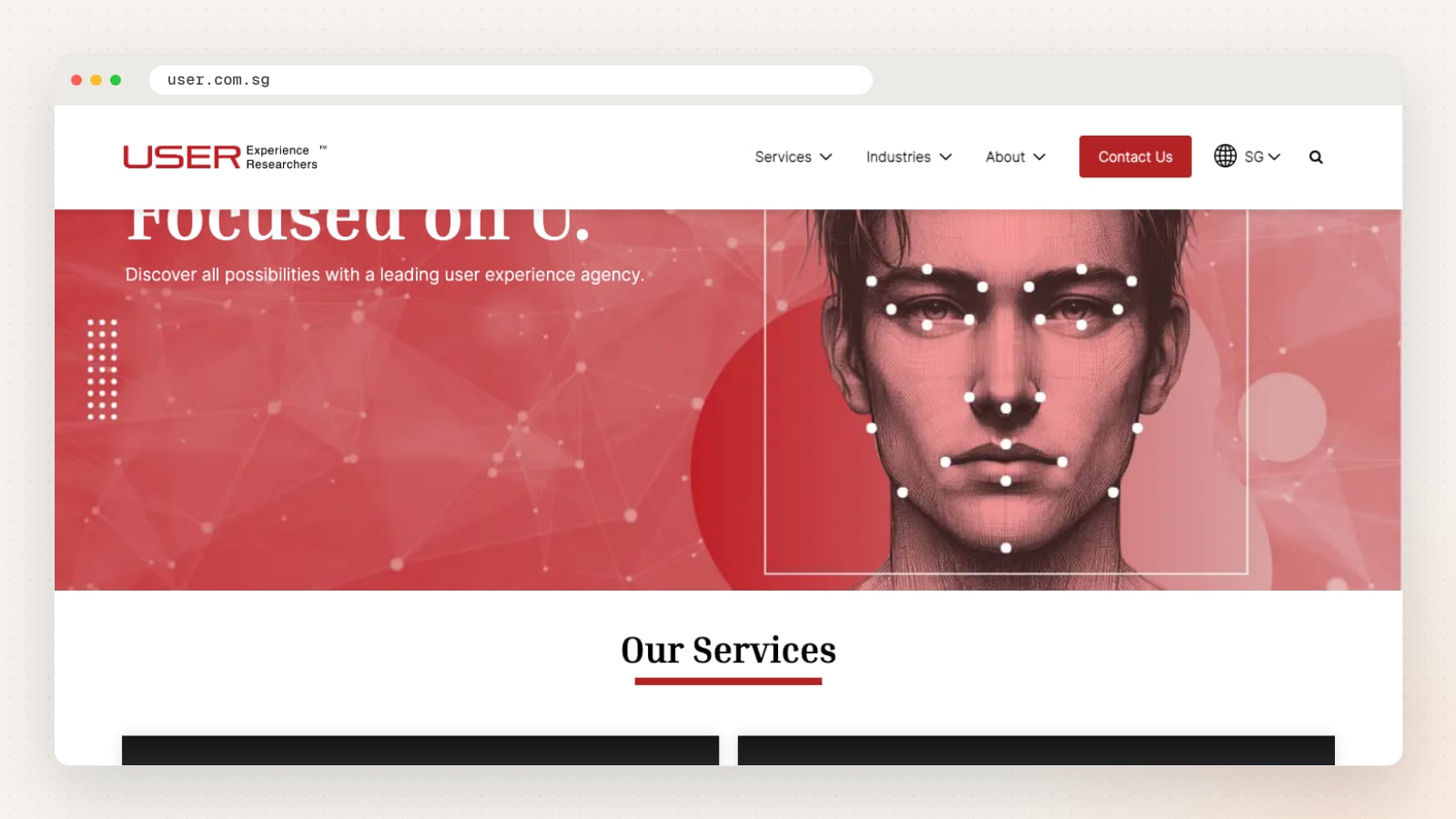 User Experience Researchers (USER) website homepage