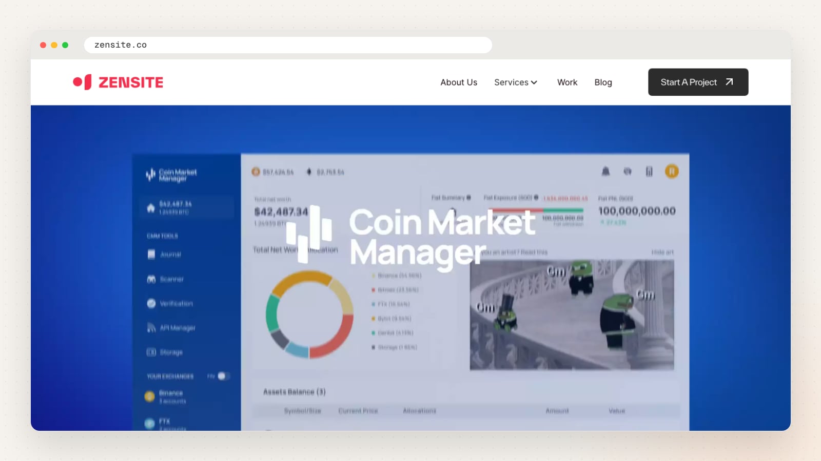 Zensite website homepage
