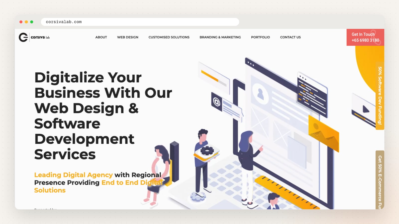 Corsiva Lab website homepage