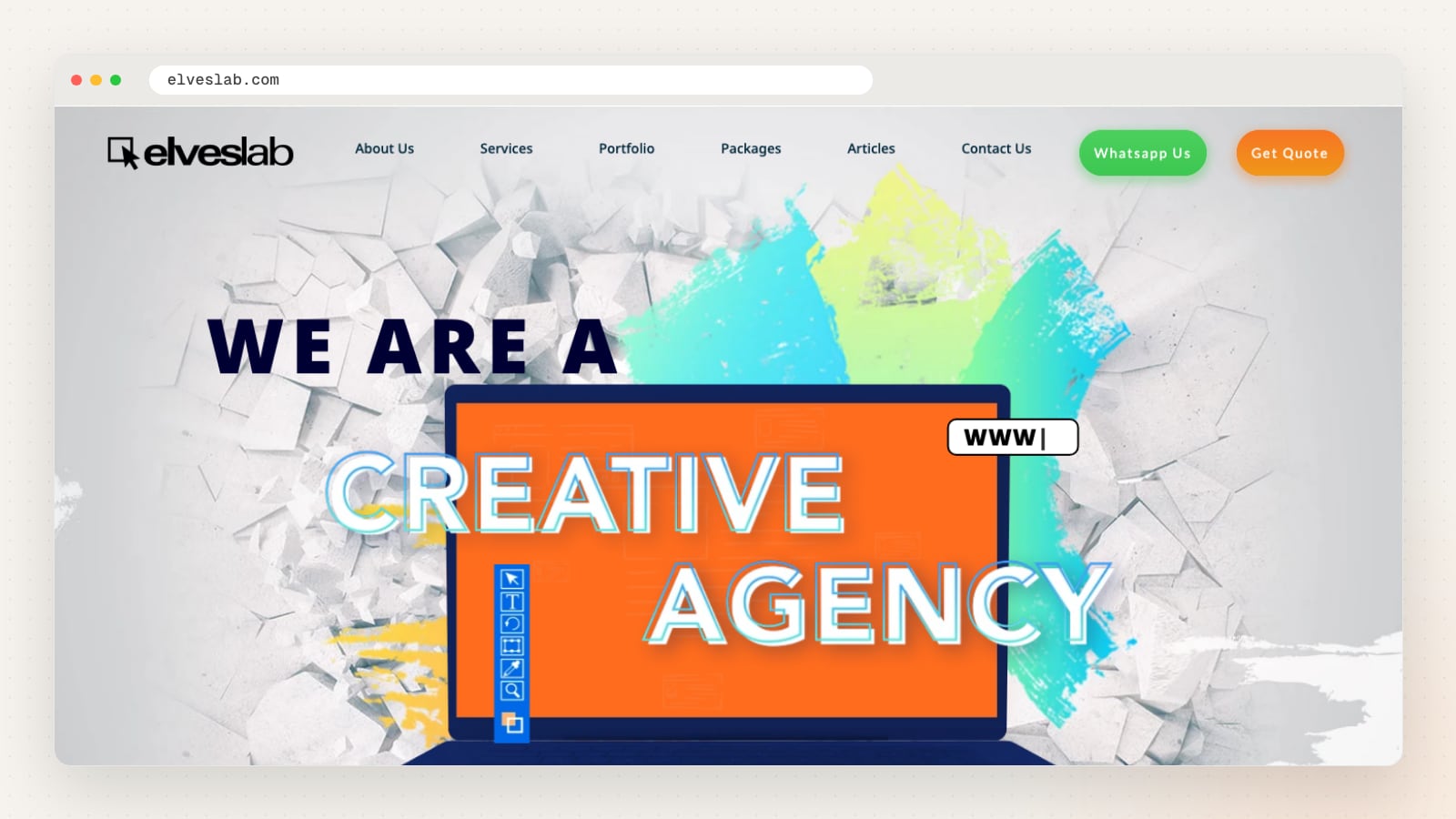Elves Lab website homepage