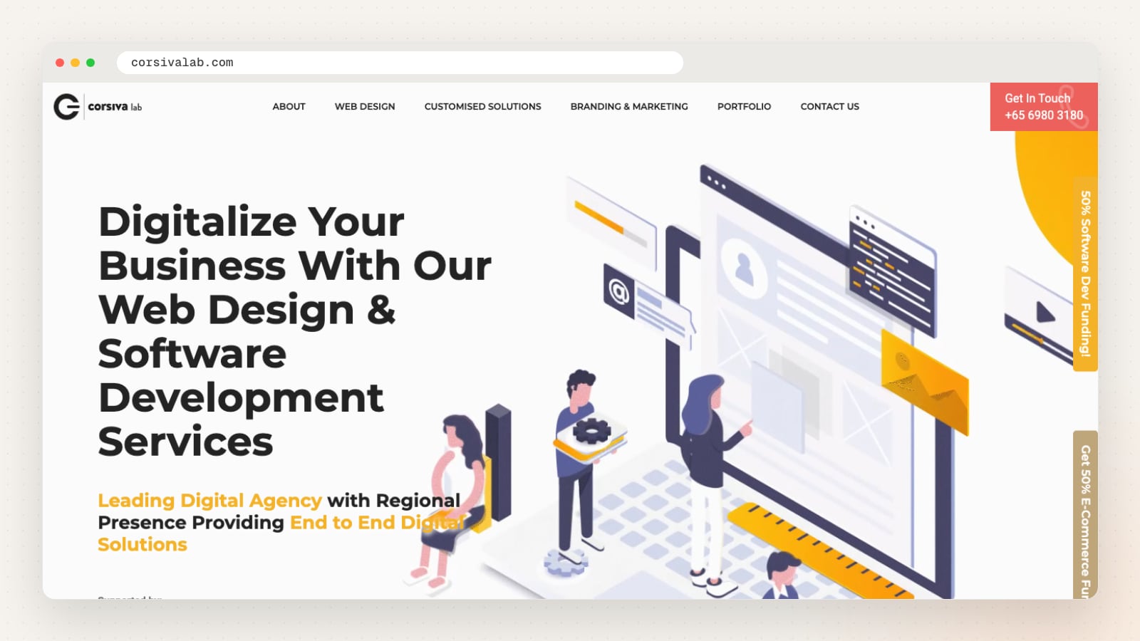 Corsiva Lab website homepage