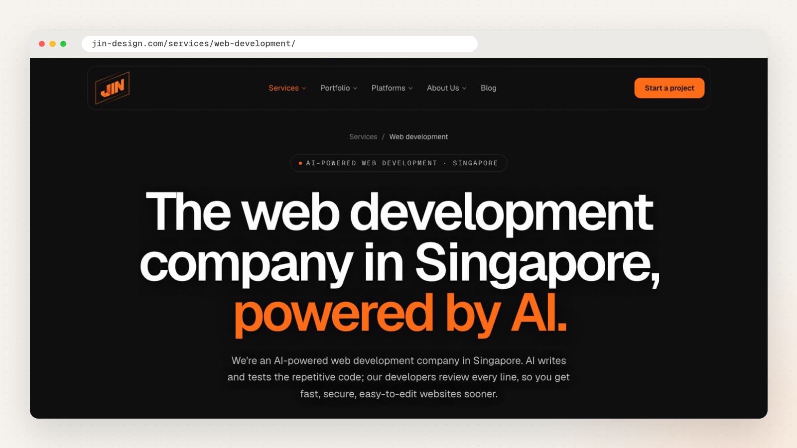 JIN Design Web development service