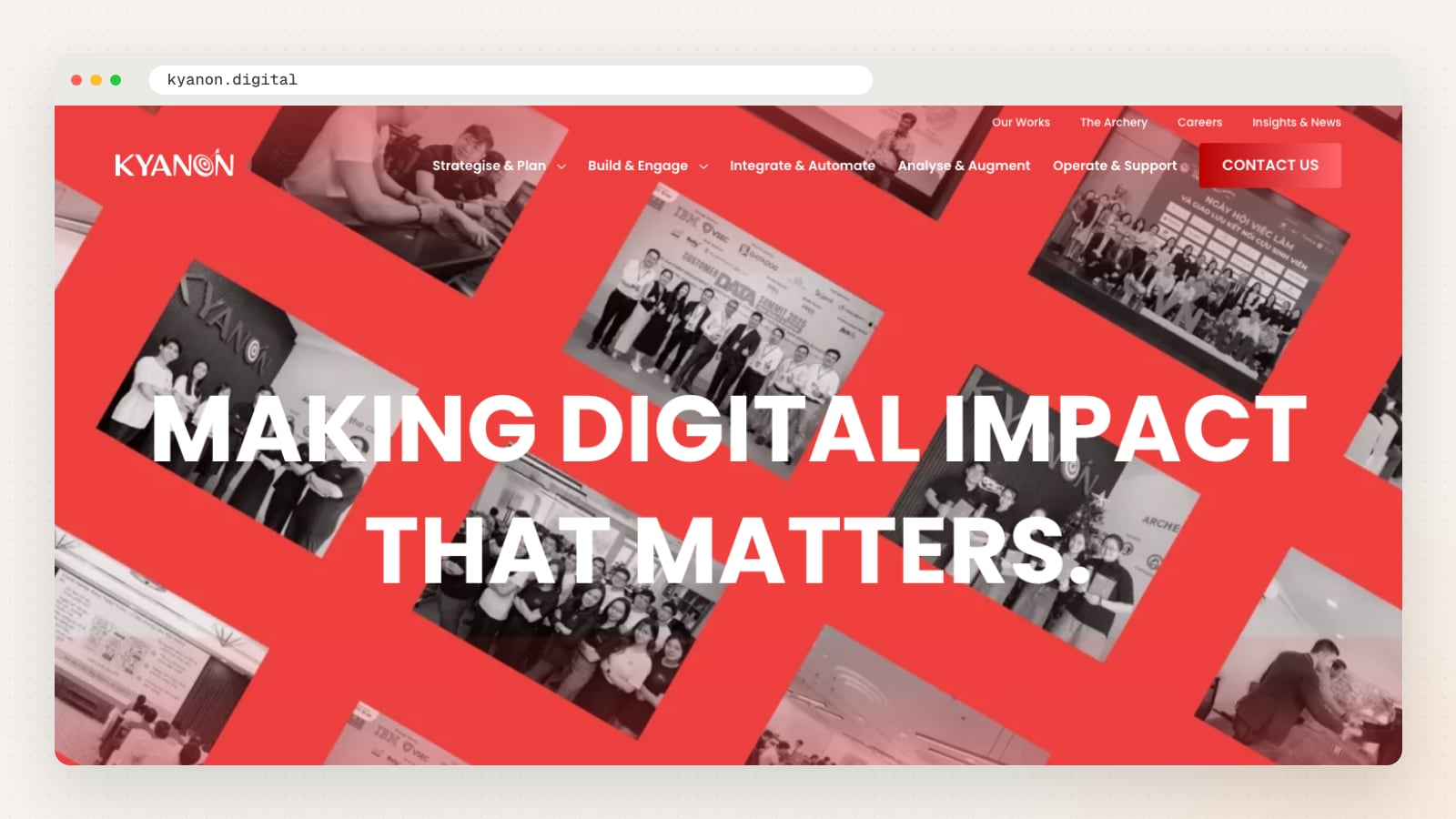 Kyanon Digital website homepage