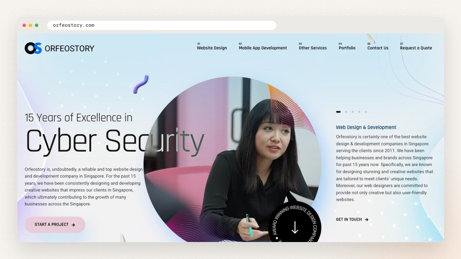 Orfeostory website homepage