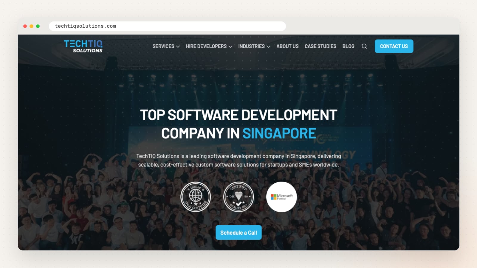 TechTIQ Solutions website homepage
