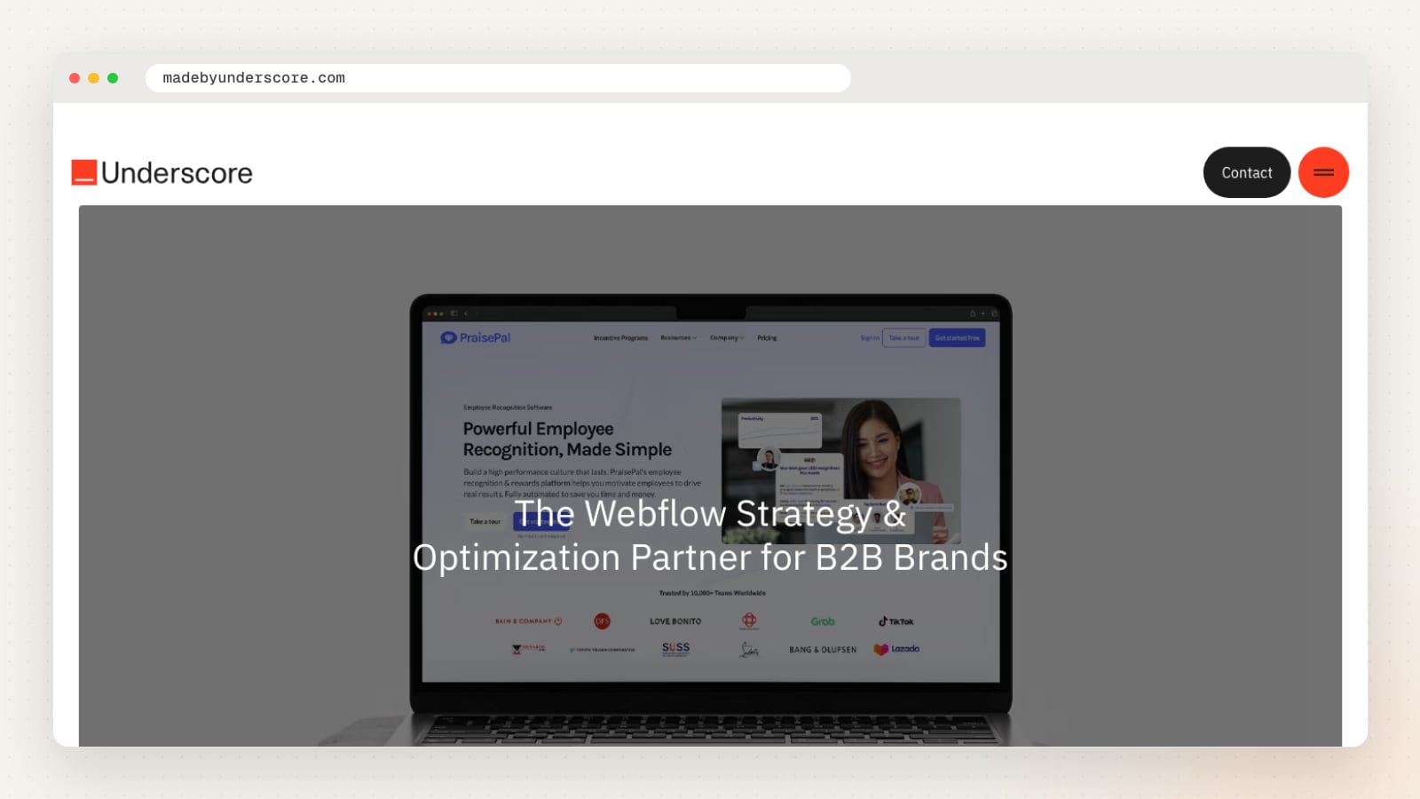 Underscore website homepage
