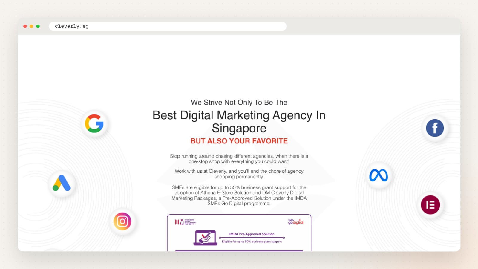 Cleverly website homepage