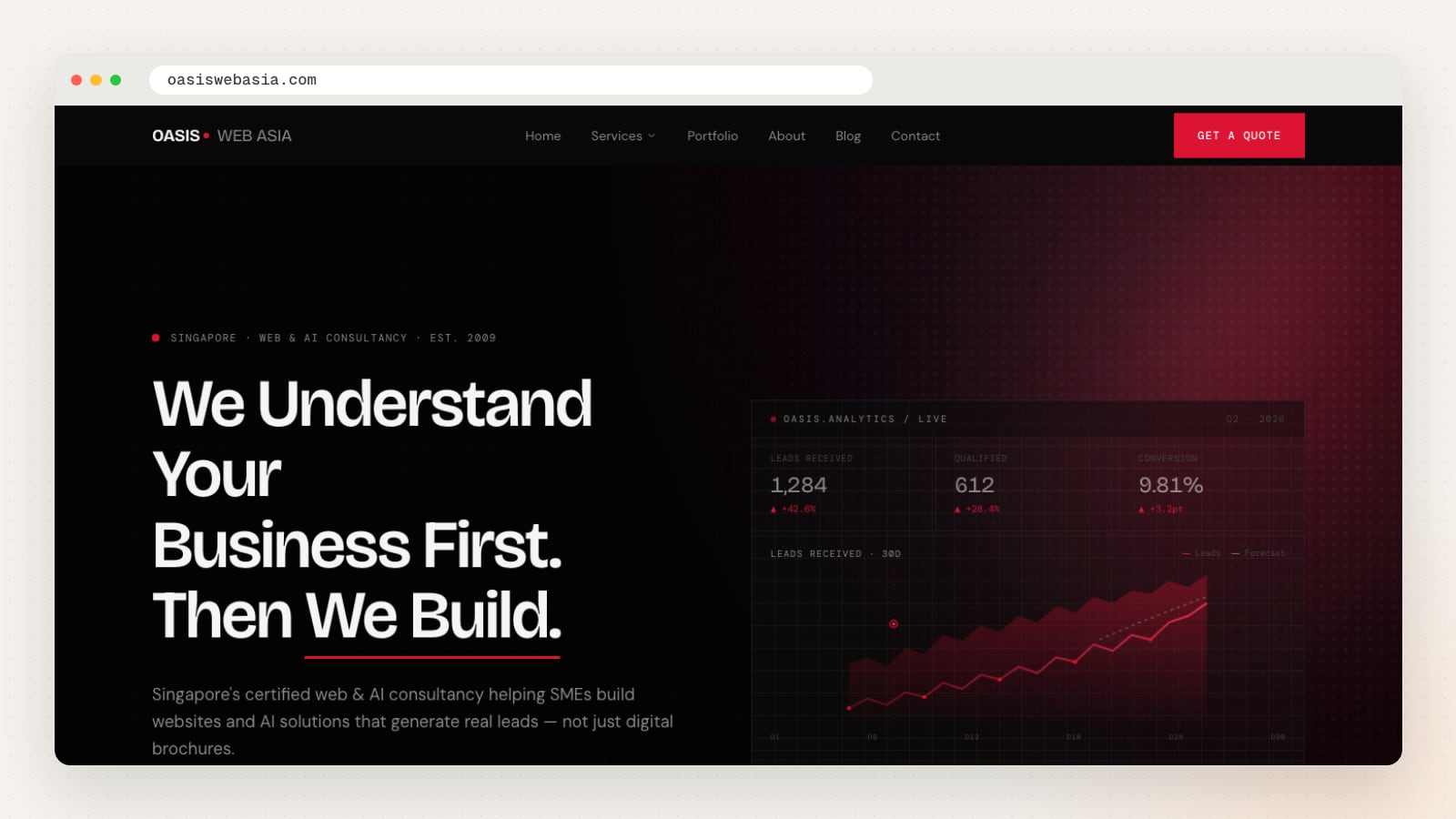 Oasis Web Asia website homepage