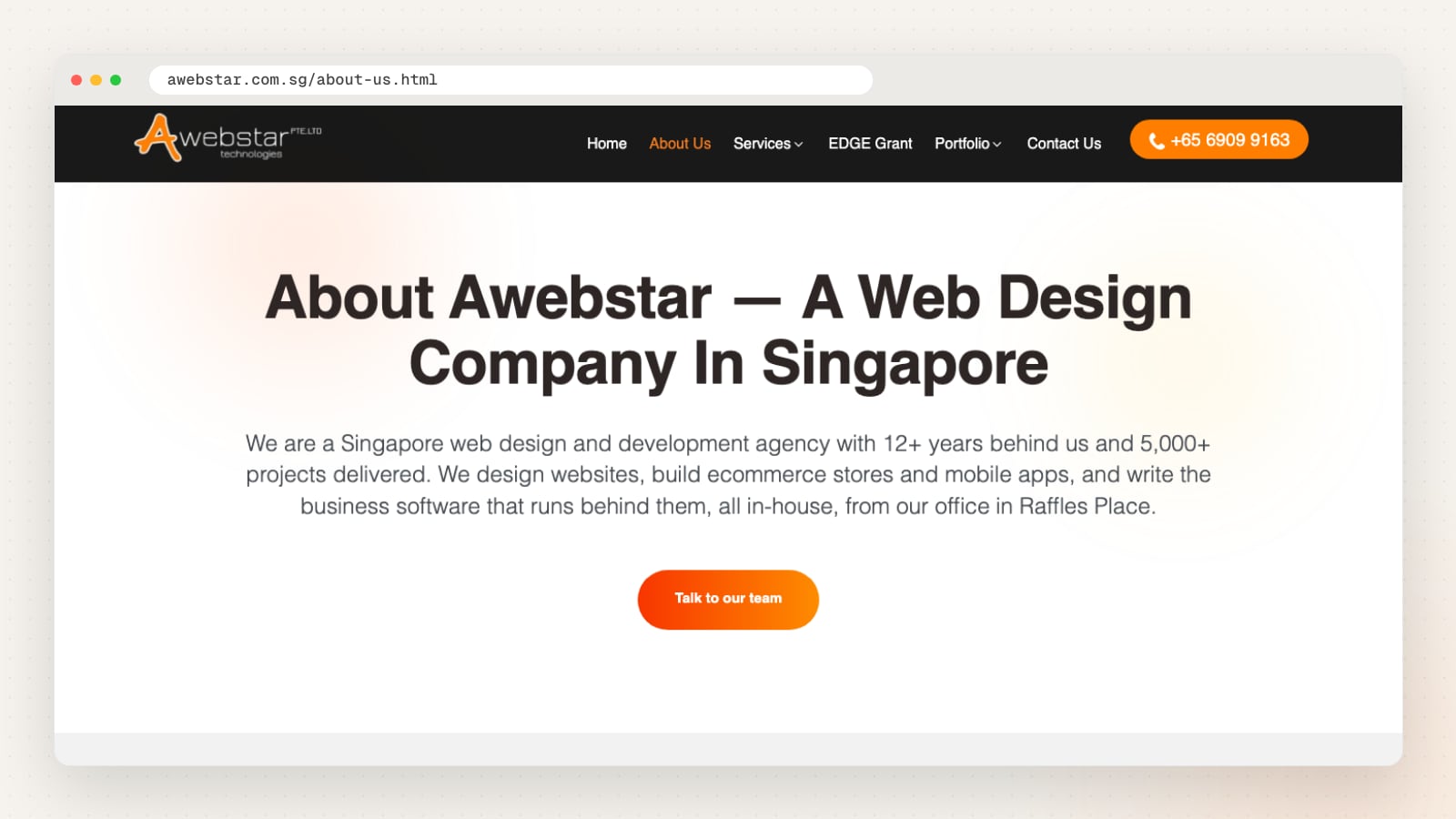 Awebstar about page (awebstar.com.sg/about-us.html)